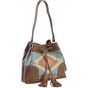 Nocona Belt Co Handbag Womens One Size Brown Aztec Concealed Carry Tassel Purse